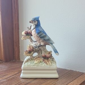 Blue and White Bird Figurine